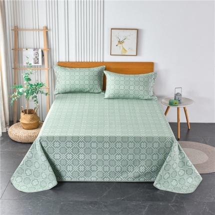 91家纺网 家纺一手货源 找家纺 （总）2025新款纯棉色织提花老粗布凉席三件套