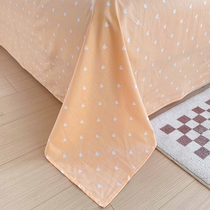 91家纺网 家纺一手货源 找家纺 帛织澜 2025新款全棉喷气12868系列纯棉床单 花季物语