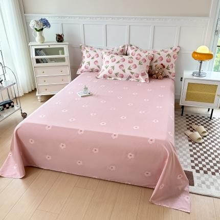 帛织澜 2025新款全棉喷气12868系列纯棉床单 花仙兔