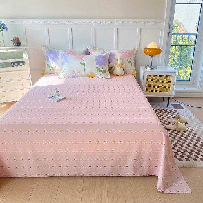 91家纺网 家纺一手货源 找家纺 帛织澜 2025新款全棉喷气12868系列纯棉床单 惊鸿仙子