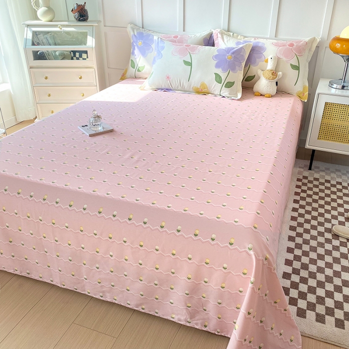 91家纺网 家纺一手货源 找家纺 帛织澜 2025新款全棉喷气12868系列纯棉床单 惊鸿仙子