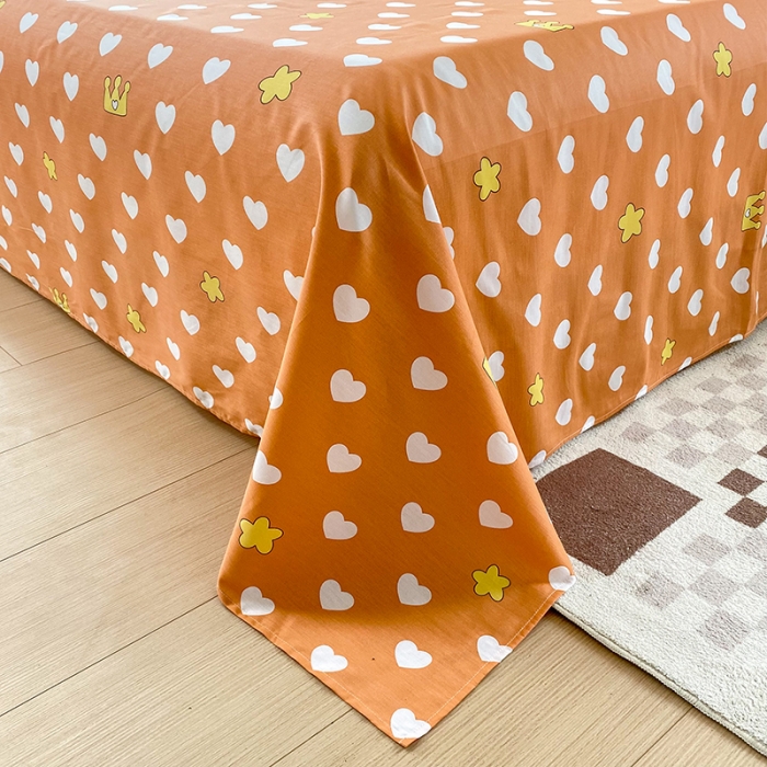 91家纺网 家纺一手货源 找家纺 帛织澜 2025新款全棉喷气12868系列纯棉床单 萝卜兔