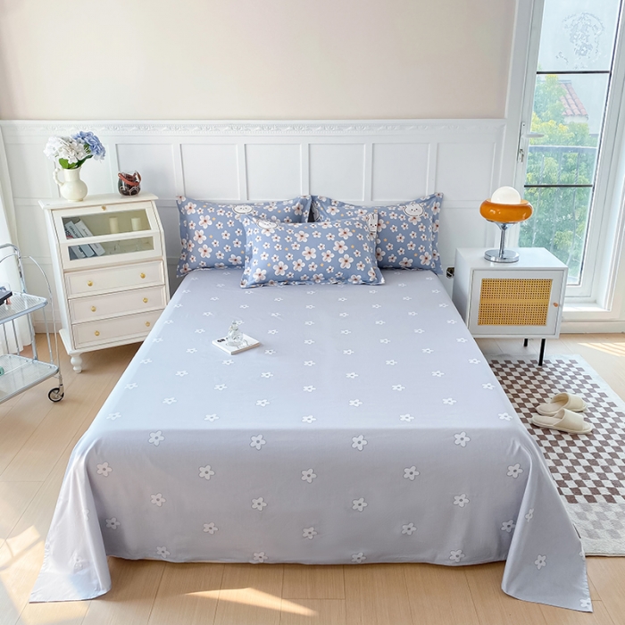 91家纺网 家纺一手货源 找家纺 帛织澜 2025新款全棉喷气12868系列纯棉床单 洛可可