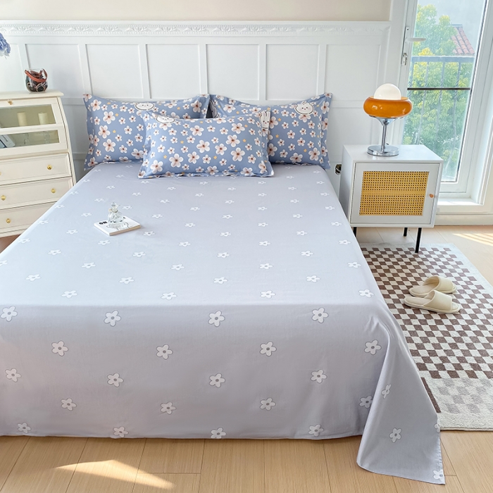 91家纺网 家纺一手货源 找家纺 帛织澜 2025新款全棉喷气12868系列纯棉床单 洛可可