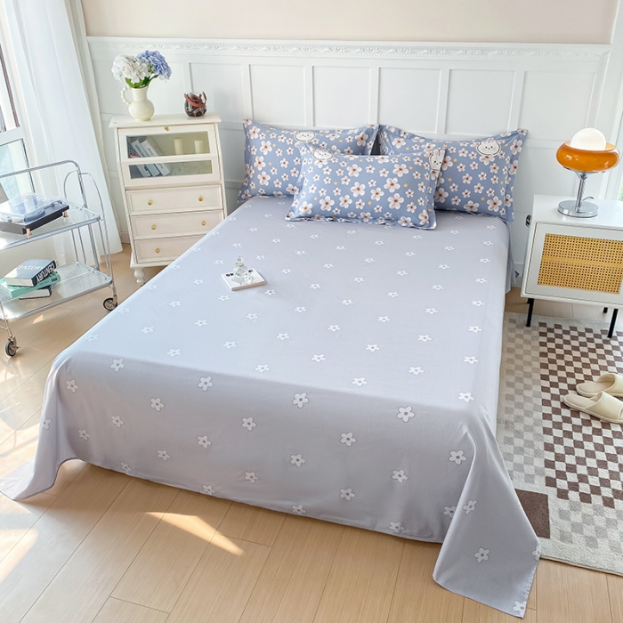 91家纺网 家纺一手货源 找家纺 帛织澜 2025新款全棉喷气12868系列纯棉床单 洛可可