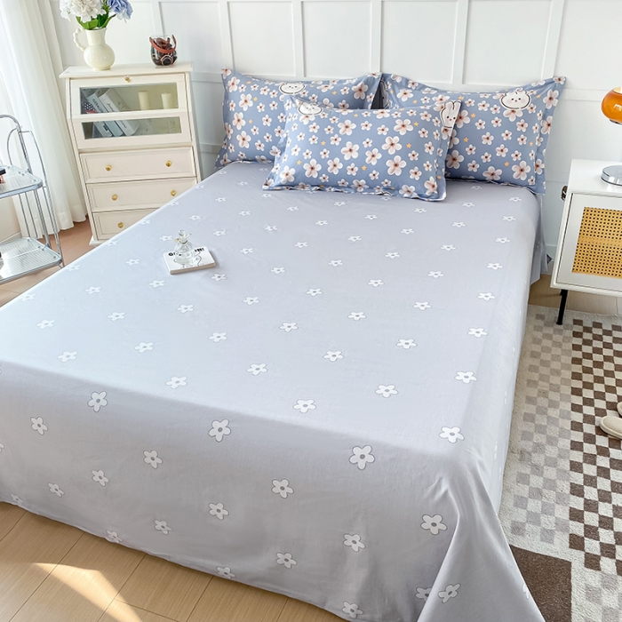 91家纺网 家纺一手货源 找家纺 帛织澜 2025新款全棉喷气12868系列纯棉床单 洛可可