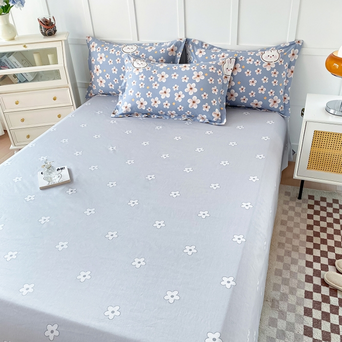 91家纺网 家纺一手货源 找家纺 帛织澜 2025新款全棉喷气12868系列纯棉床单 洛可可