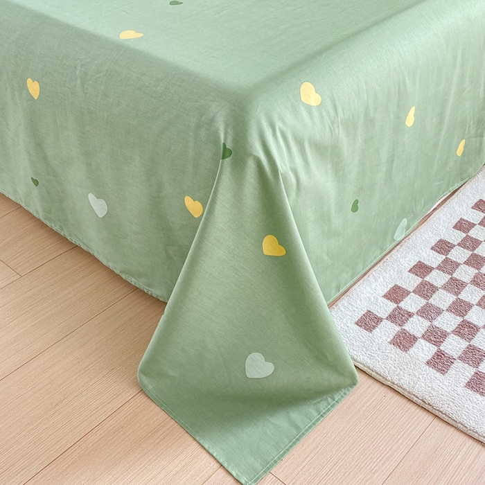 91家纺网 家纺一手货源 找家纺 帛织澜 2025新款全棉喷气12868系列纯棉床单 绿蔓