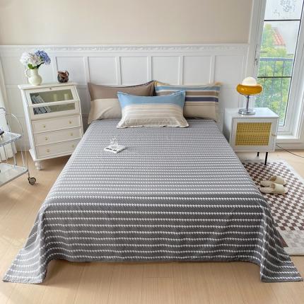 帛织澜 2025新款全棉喷气12868系列纯棉床单 莫兰迪