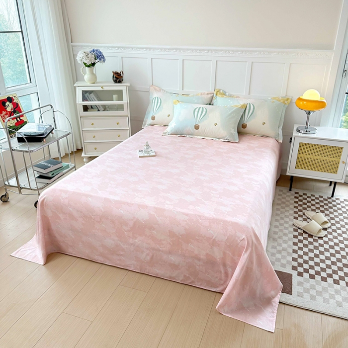 91家纺网 家纺一手货源 找家纺 帛织澜 2025新款全棉喷气12868系列纯棉床单 热气球