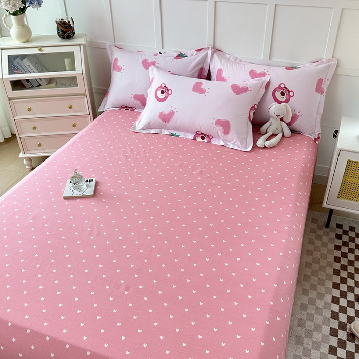 91家纺网 家纺一手货源 找家纺 帛织澜 2025新款全棉喷气12868系列纯棉床单 甜心乐园