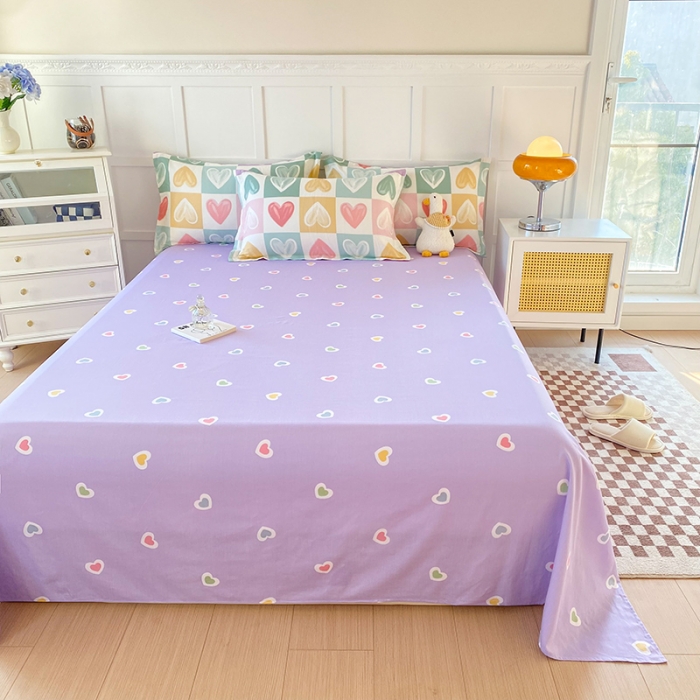 91家纺网 家纺一手货源 找家纺 帛织澜 2025新款全棉喷气12868系列纯棉床单 星星点灯