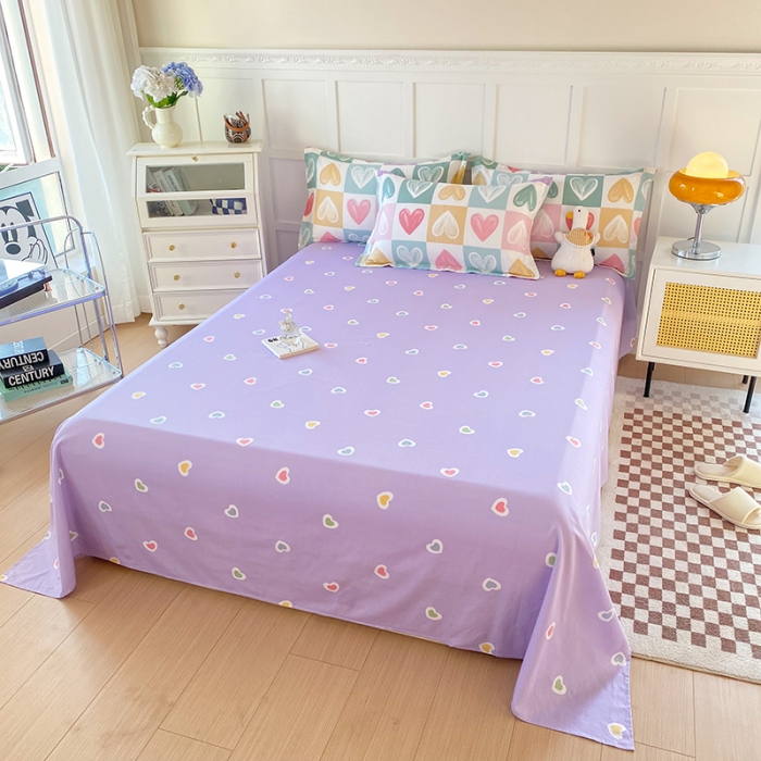 91家纺网 家纺一手货源 找家纺 帛织澜 2025新款全棉喷气12868系列纯棉床单 星星点灯