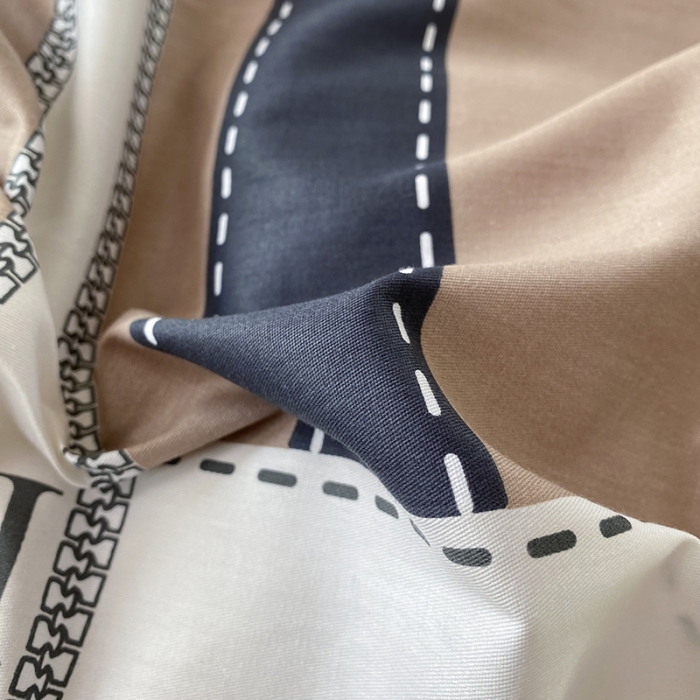 91家纺网 家纺一手货源 找家纺 帛织澜  2025新款全棉喷气12868系列纯棉枕套 格调印象-咖