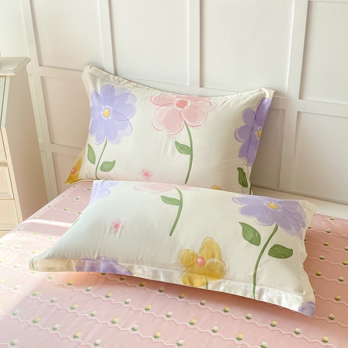 91家纺网 家纺一手货源 找家纺 帛织澜  2025新款全棉喷气12868系列纯棉枕套 惊鸿仙子