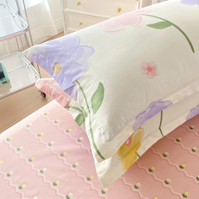 91家纺网 家纺一手货源 找家纺 帛织澜  2025新款全棉喷气12868系列纯棉枕套 惊鸿仙子