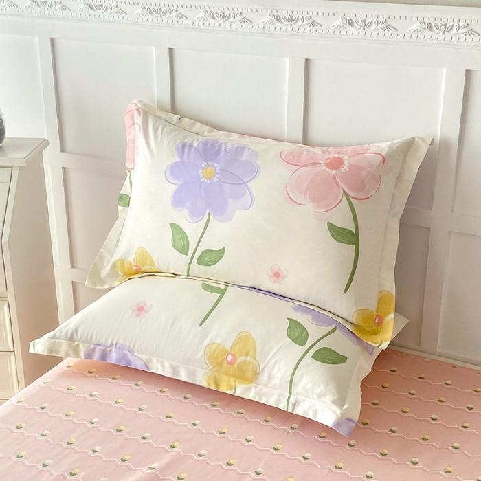 91家纺网 家纺一手货源 找家纺 帛织澜  2025新款全棉喷气12868系列纯棉枕套 惊鸿仙子