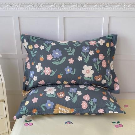 帛织澜  2025新款全棉喷气12868系列纯棉枕套 浪漫花枝