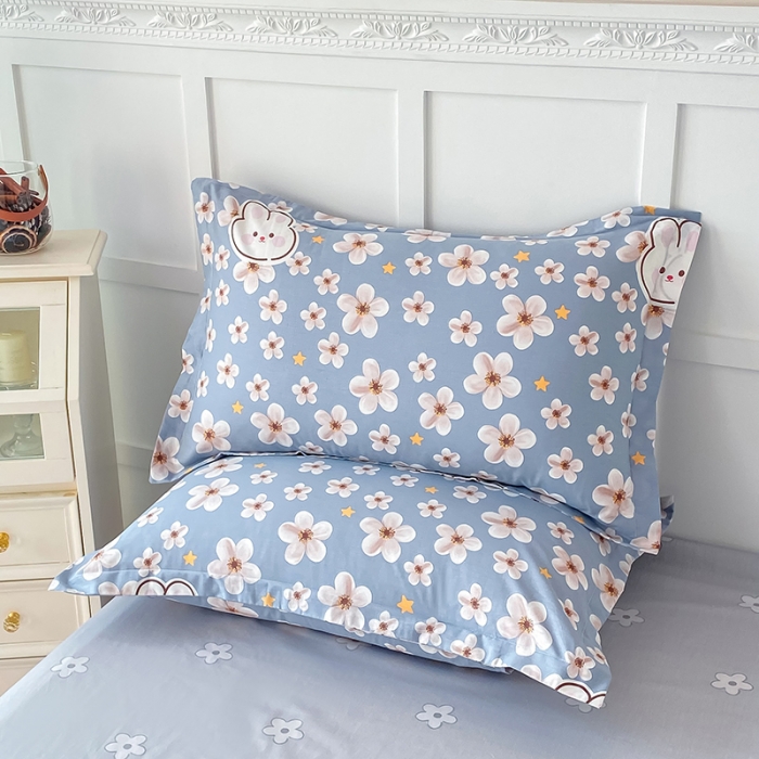 91家纺网 家纺一手货源 找家纺 帛织澜  2025新款全棉喷气12868系列纯棉枕套 洛可可