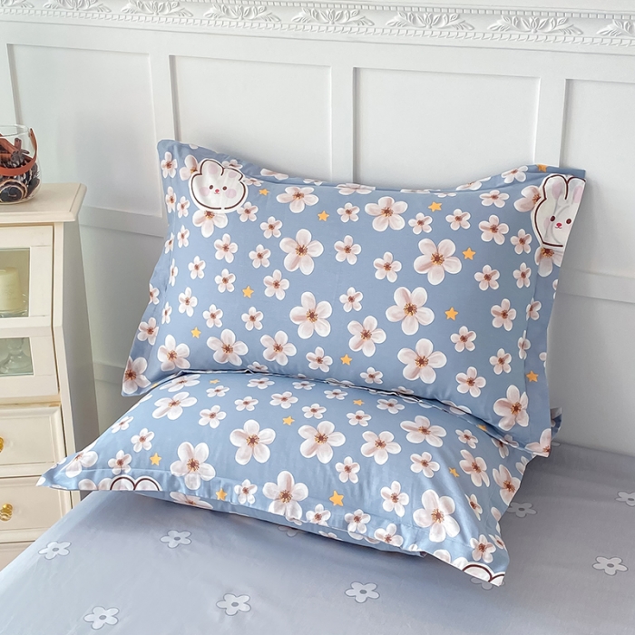 91家纺网 家纺一手货源 找家纺 帛织澜  2025新款全棉喷气12868系列纯棉枕套 洛可可