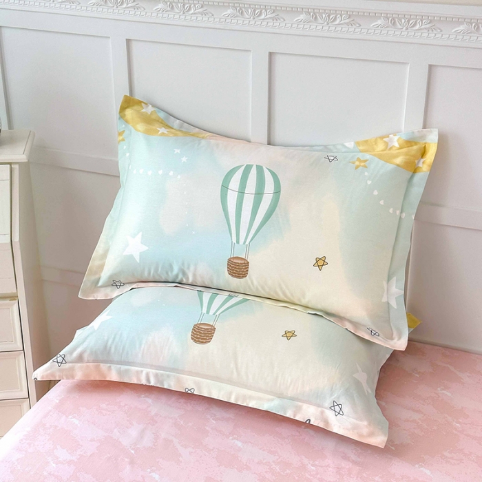 91家纺网 家纺一手货源 找家纺 帛织澜  2025新款全棉喷气12868系列纯棉枕套 热气球