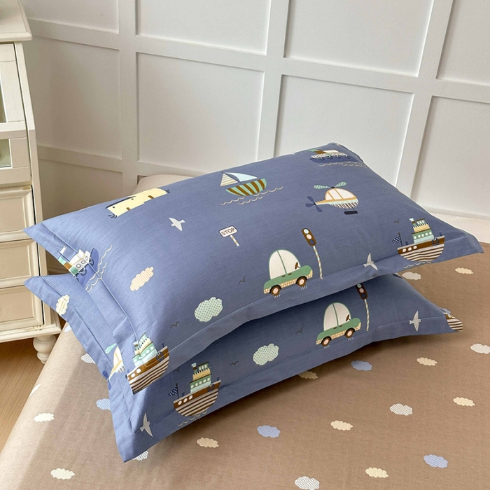 91家纺网 家纺一手货源 找家纺 帛织澜  2025新款全棉喷气12868系列纯棉枕套 玩具乐园-兰