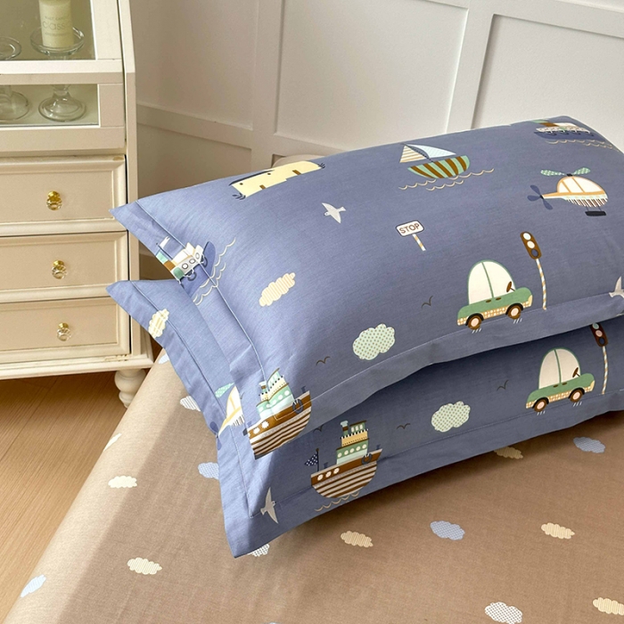 91家纺网 家纺一手货源 找家纺 帛织澜  2025新款全棉喷气12868系列纯棉枕套 玩具乐园-兰