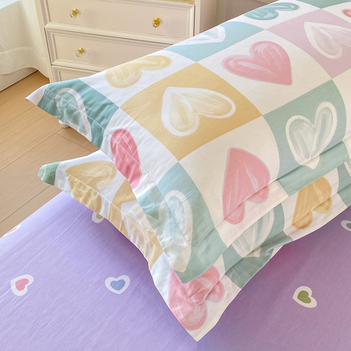 91家纺网 家纺一手货源 找家纺 帛织澜  2025新款全棉喷气12868系列纯棉枕套 星星点灯