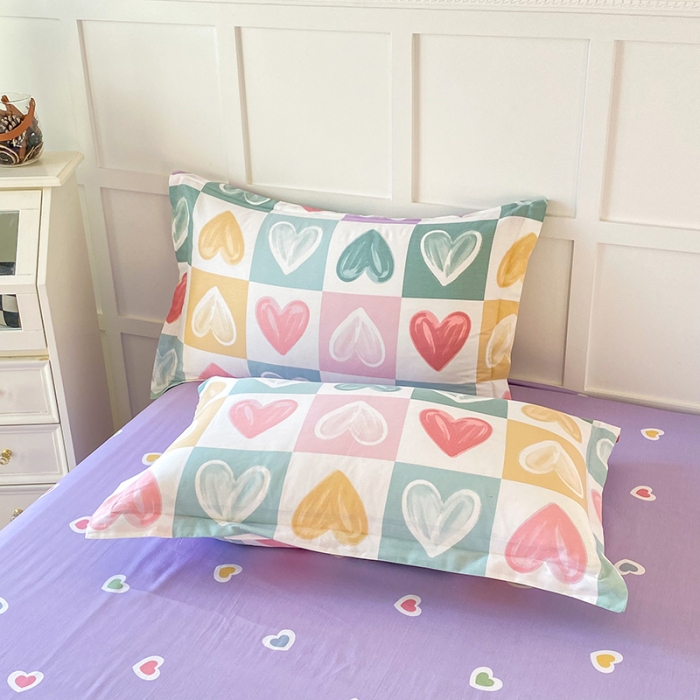 91家纺网 家纺一手货源 找家纺 帛织澜  2025新款全棉喷气12868系列纯棉枕套 星星点灯