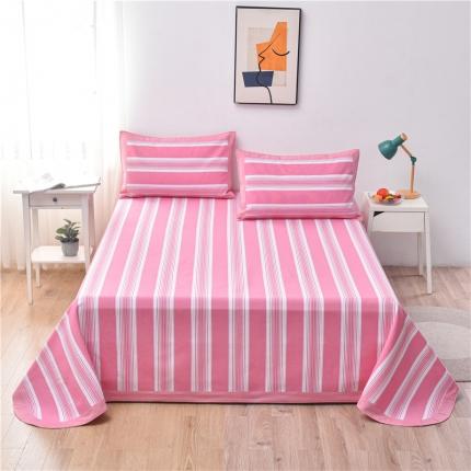 91家纺网 家纺一手货源 找家纺 （总）韩后2025新款全棉色织老粗布凉席三件套