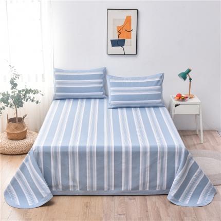 91家纺网 家纺一手货源 找家纺 （总）韩后2025新款全棉色织老粗布凉席三件套