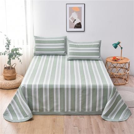 91家纺网 家纺一手货源 找家纺 （总）韩后2025新款全棉色织老粗布凉席三件套