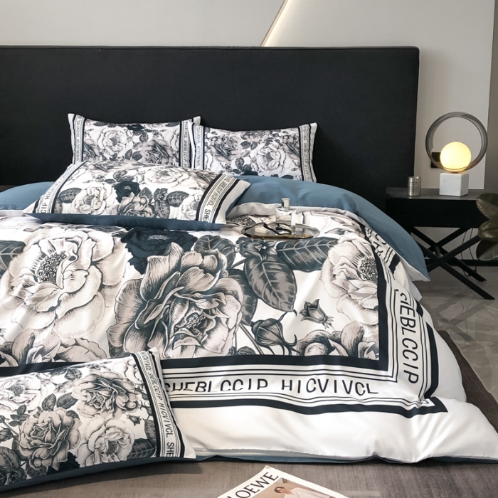 91家纺网 家纺一手货源 找家纺 （总）花沐 2025新款轻奢潮牌亲肤棉纯棉四件套