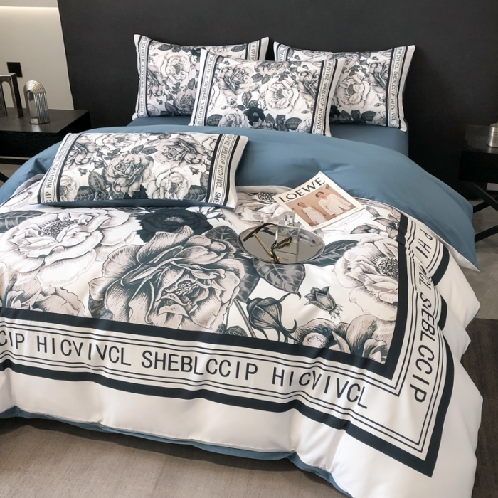 91家纺网 家纺一手货源 找家纺 （总）花沐 2025新款轻奢潮牌亲肤棉纯棉四件套