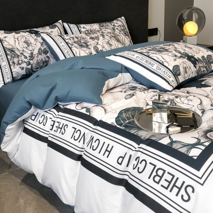 91家纺网 家纺一手货源 找家纺 （总）花沐 2025新款轻奢潮牌亲肤棉纯棉四件套