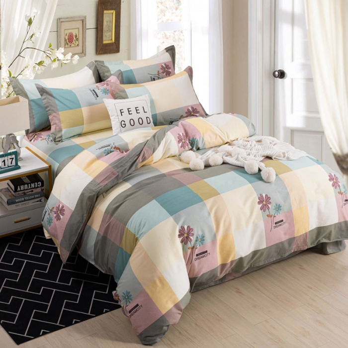 91家纺网 家纺一手货源 找家纺 登登家纺 2025新款全棉13070四件套 朵拉