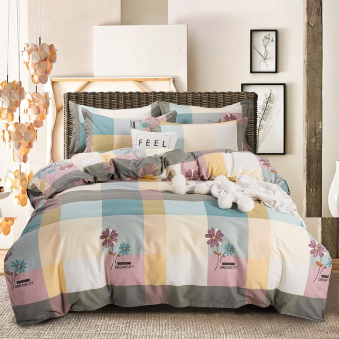 91家纺网 家纺一手货源 找家纺 登登家纺 2025新款全棉13070四件套 朵拉