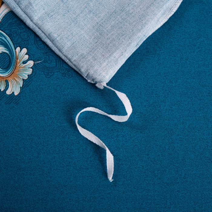 91家纺网 家纺一手货源 找家纺 登登家纺 2025新款全棉13070四件套 芳华-蓝