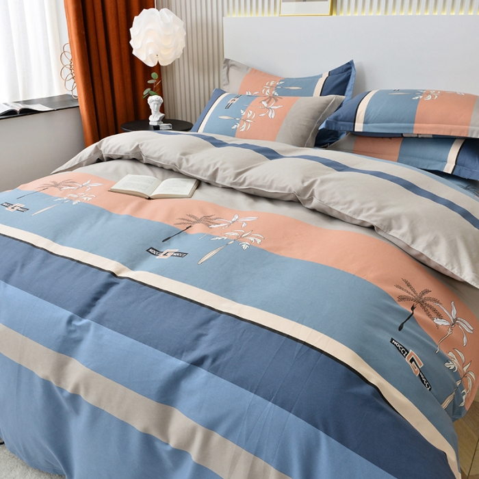 91家纺网 家纺一手货源 找家纺 登登家纺 2025新款全棉13070四件套 假日印象