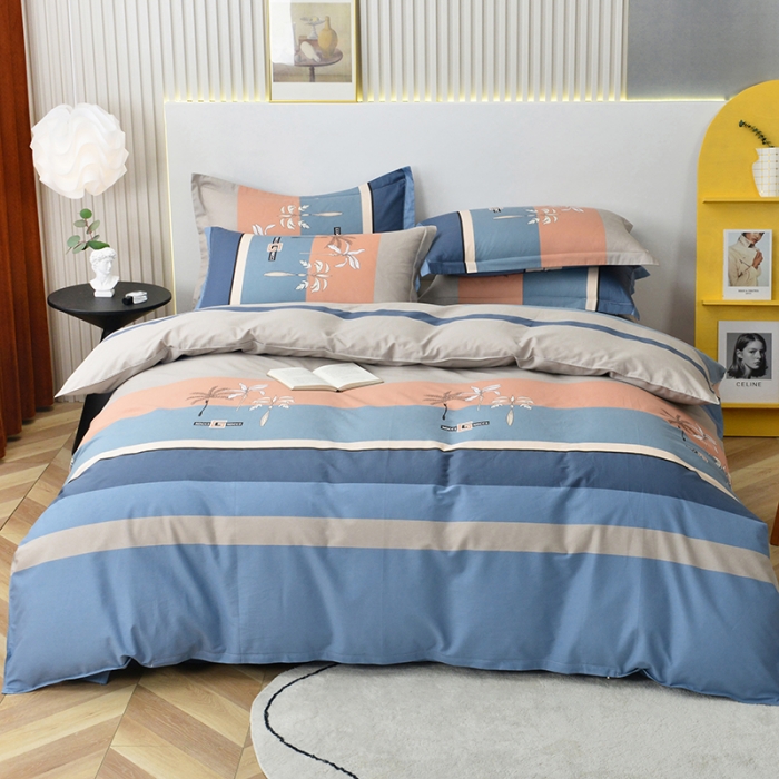 91家纺网 家纺一手货源 找家纺 登登家纺 2025新款全棉13070四件套 假日印象