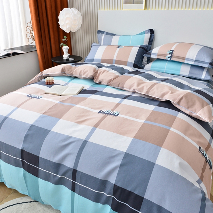 91家纺网 家纺一手货源 找家纺 登登家纺 2025新款全棉13070四件套 简单生活