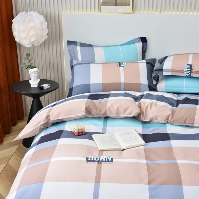 91家纺网 家纺一手货源 找家纺 登登家纺 2025新款全棉13070四件套 简单生活