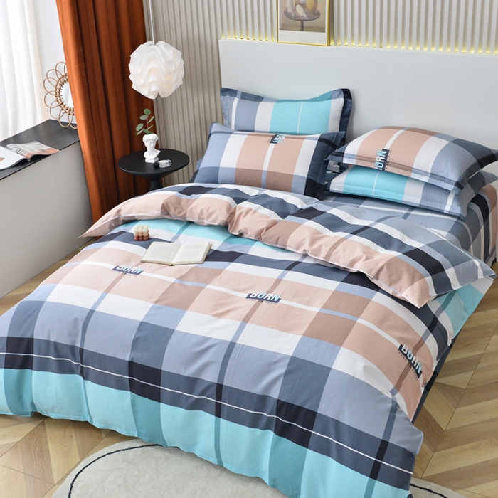 91家纺网 家纺一手货源 找家纺 登登家纺 2025新款全棉13070四件套 简单生活