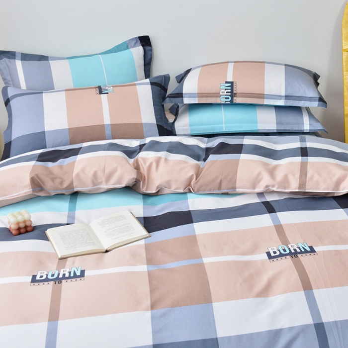 91家纺网 家纺一手货源 找家纺 登登家纺 2025新款全棉13070四件套 简单生活