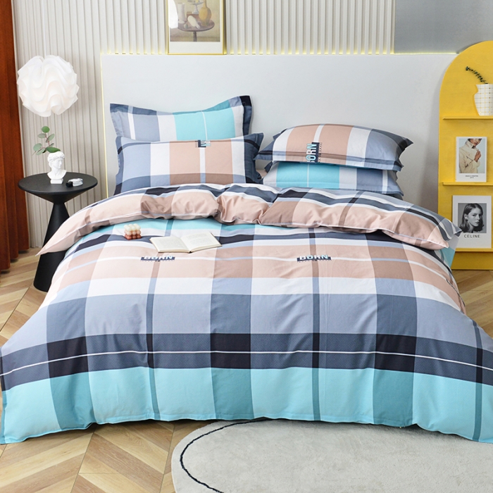 91家纺网 家纺一手货源 找家纺 登登家纺 2025新款全棉13070四件套 简单生活