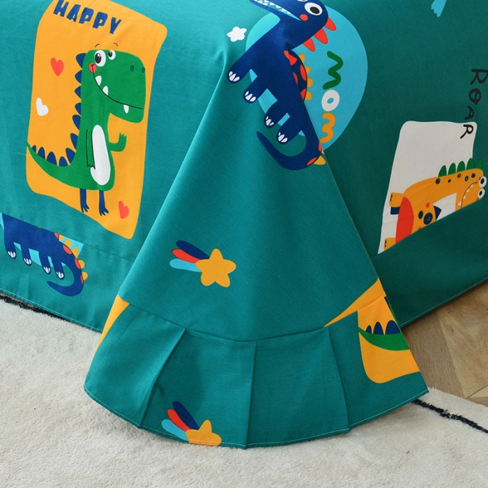 91家纺网 家纺一手货源 找家纺 登登家纺 2025新款全棉13070四件套 恐龙乐园