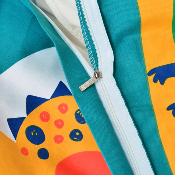 91家纺网 家纺一手货源 找家纺 登登家纺 2025新款全棉13070四件套 恐龙乐园