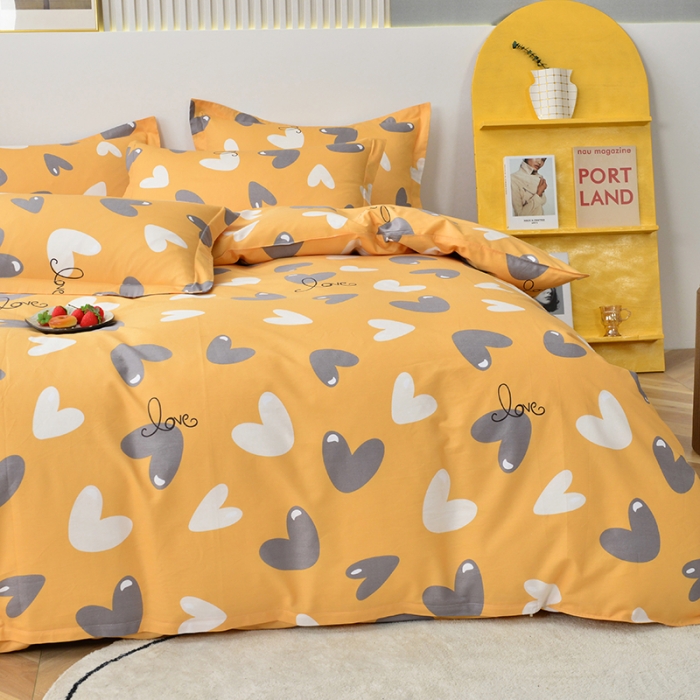 91家纺网 家纺一手货源 找家纺 登登家纺 2025新款全棉13070四件套 浪漫满屋