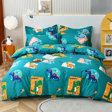 登登家纺 2025新款全棉13070四件套 恐龙乐园