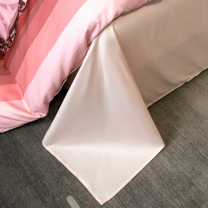 91家纺网 家纺一手货源 找家纺 花沐 2025新款轻奢潮牌亲肤棉纯棉四件套 轻奢粉色老花